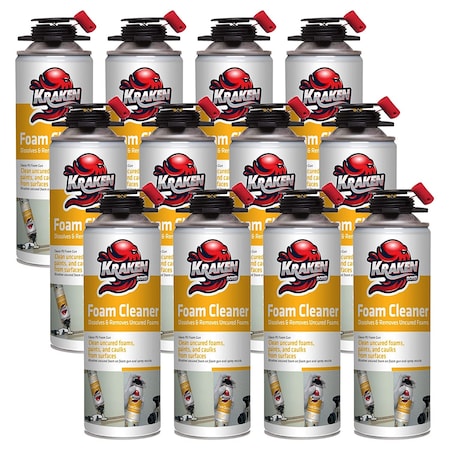 Krakenbond Krakenbond Foam Gun Cleaner, Sealant Remover, Dissolves & Removes Uncured Polyurethane Foams, 12PK KR1101PMFW-12